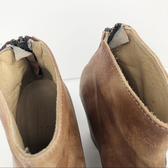 Bed Stu Onset Leather Peeptoe Booties - Picture 8 of 13